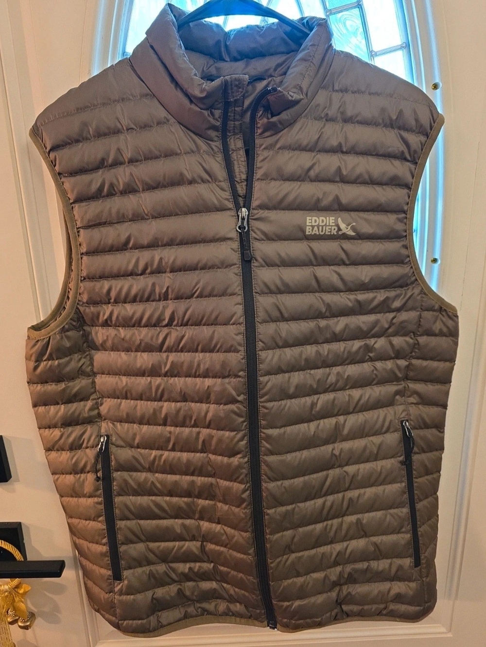 Eddie Bauer Men's Brown Packable Down Vest